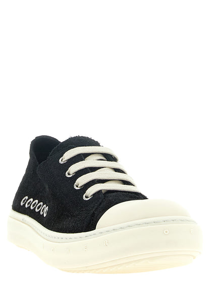 Rick Owens Schwarze Kalbsleder Low-Top-Sneaker – Produktansicht 2 | Arca Lucia