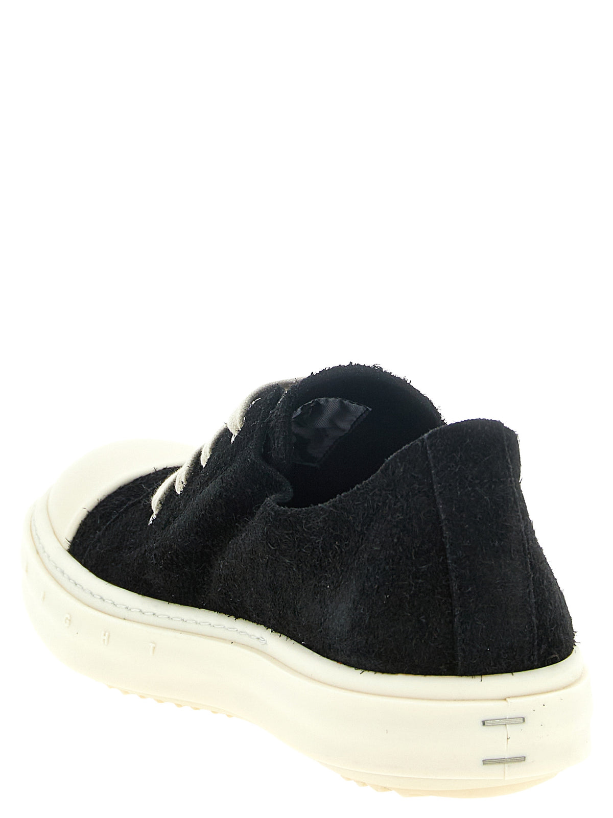 Rick Owens Schwarze Kalbsleder Low-Top-Sneaker – Produktansicht 3 | Arca Lucia