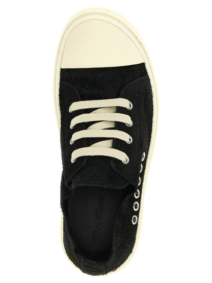 Rick Owens Schwarze Kalbsleder Low-Top-Sneaker – Produktansicht 4 | Arca Lucia