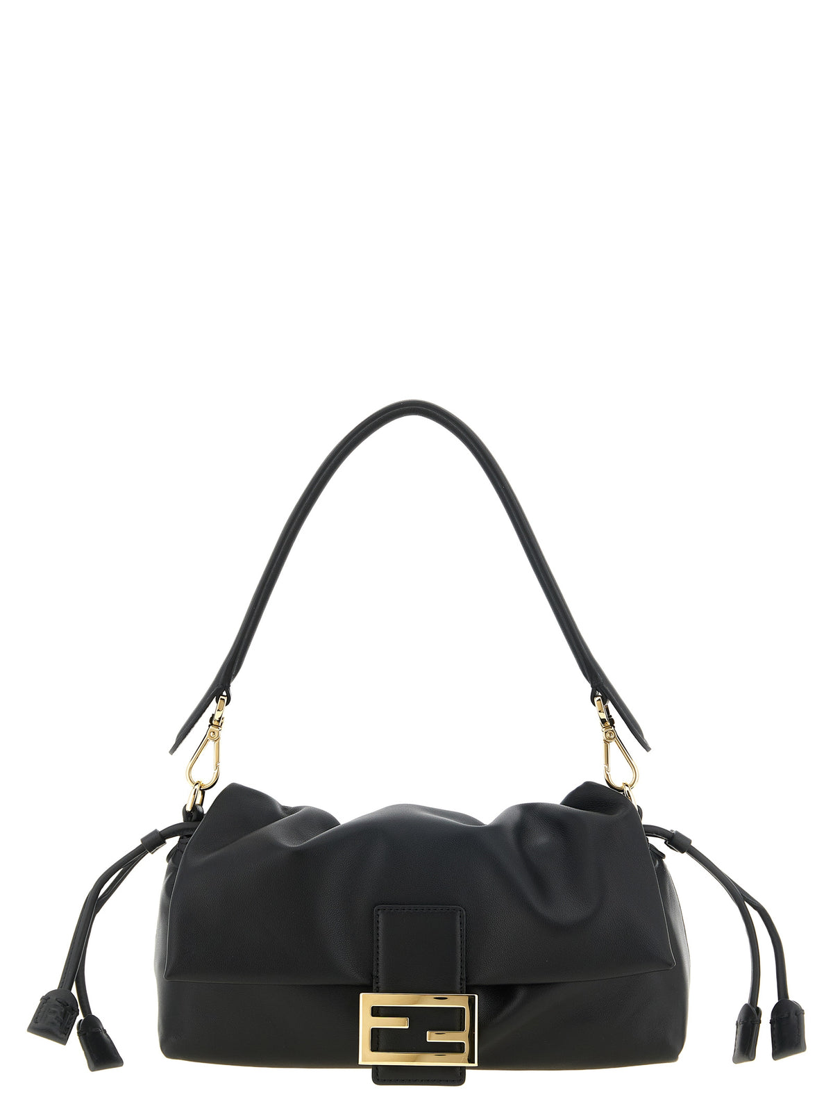 Fendi Schwarze Lammleder-Schultertasche – Produktansicht 1 | Arca Lucia