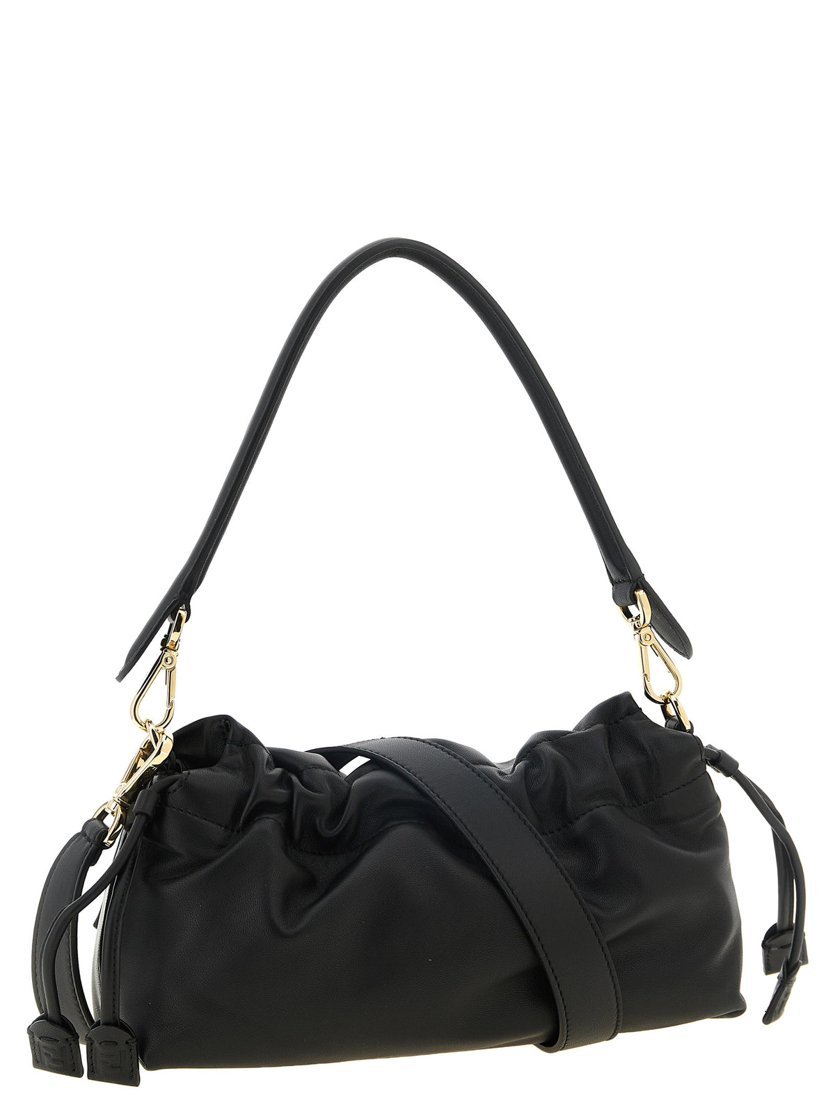 Fendi Schwarze Lammleder-Schultertasche – Produktansicht 2 | Arca Lucia