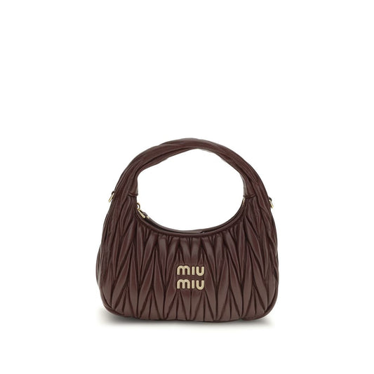 Miu Miu Schultertasche Bos Taurus aus bordeauxrotem Kalbsleder – Produktansicht 1 | Arca Lucia