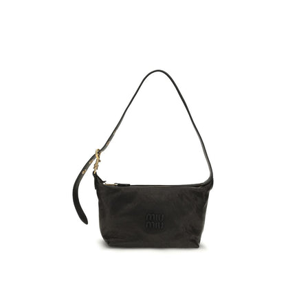 Miu Miu Schwarze Schultertasche aus Wildleder – Produktansicht 1 | Arca Lucia