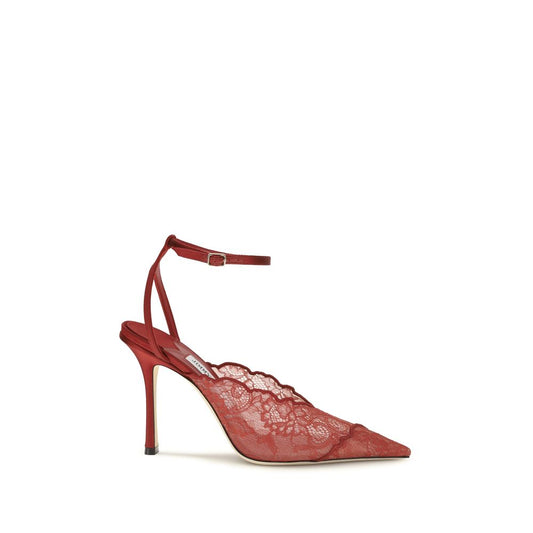 Jimmy Choo Rote Stoffpumps mit hohem Absatz – Produktansicht 1 | Arca Lucia