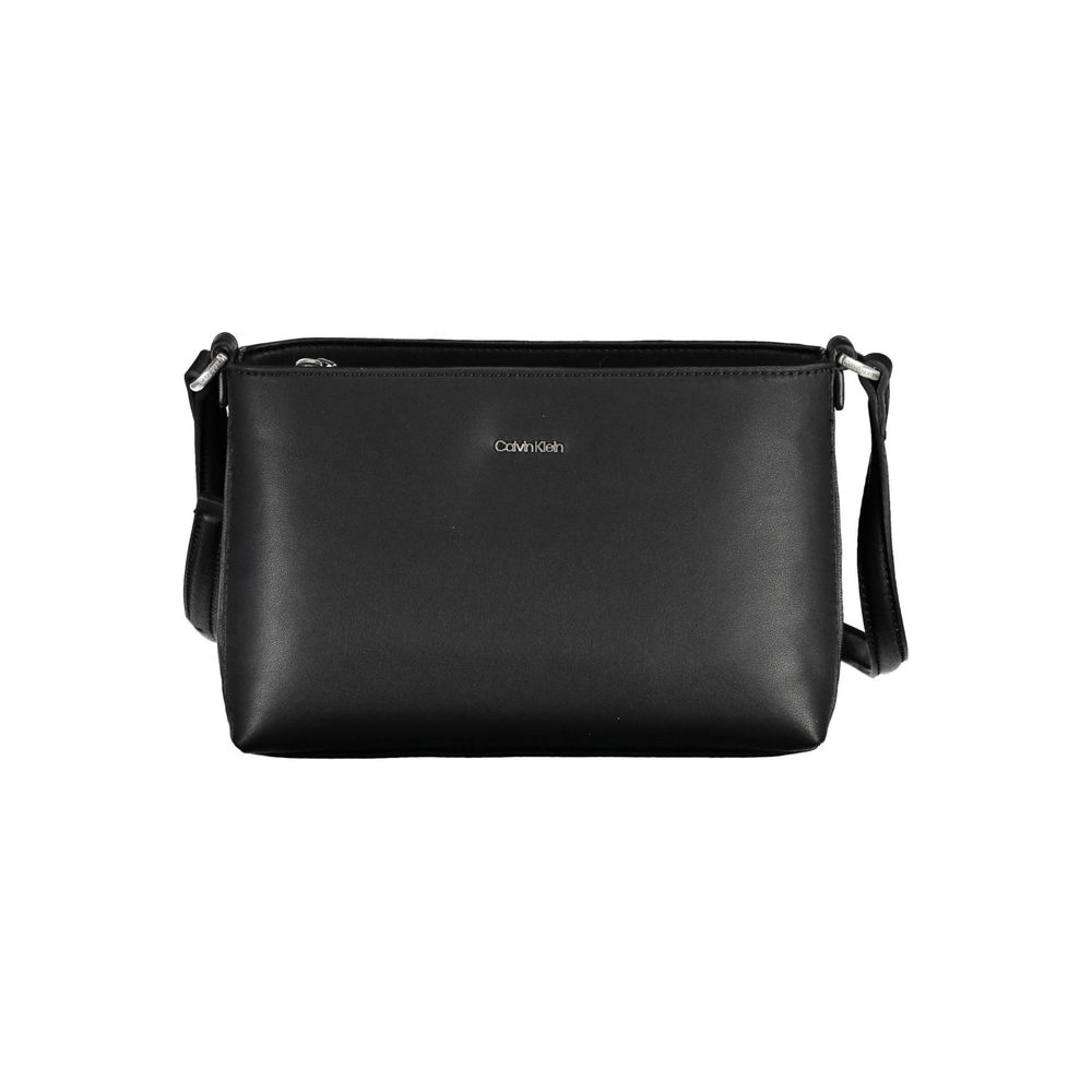 Calvin Klein Borsa a spalla nera in poliestere riciclato