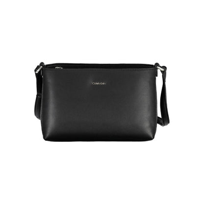 Calvin Klein Borsa a spalla nera in poliestere riciclato