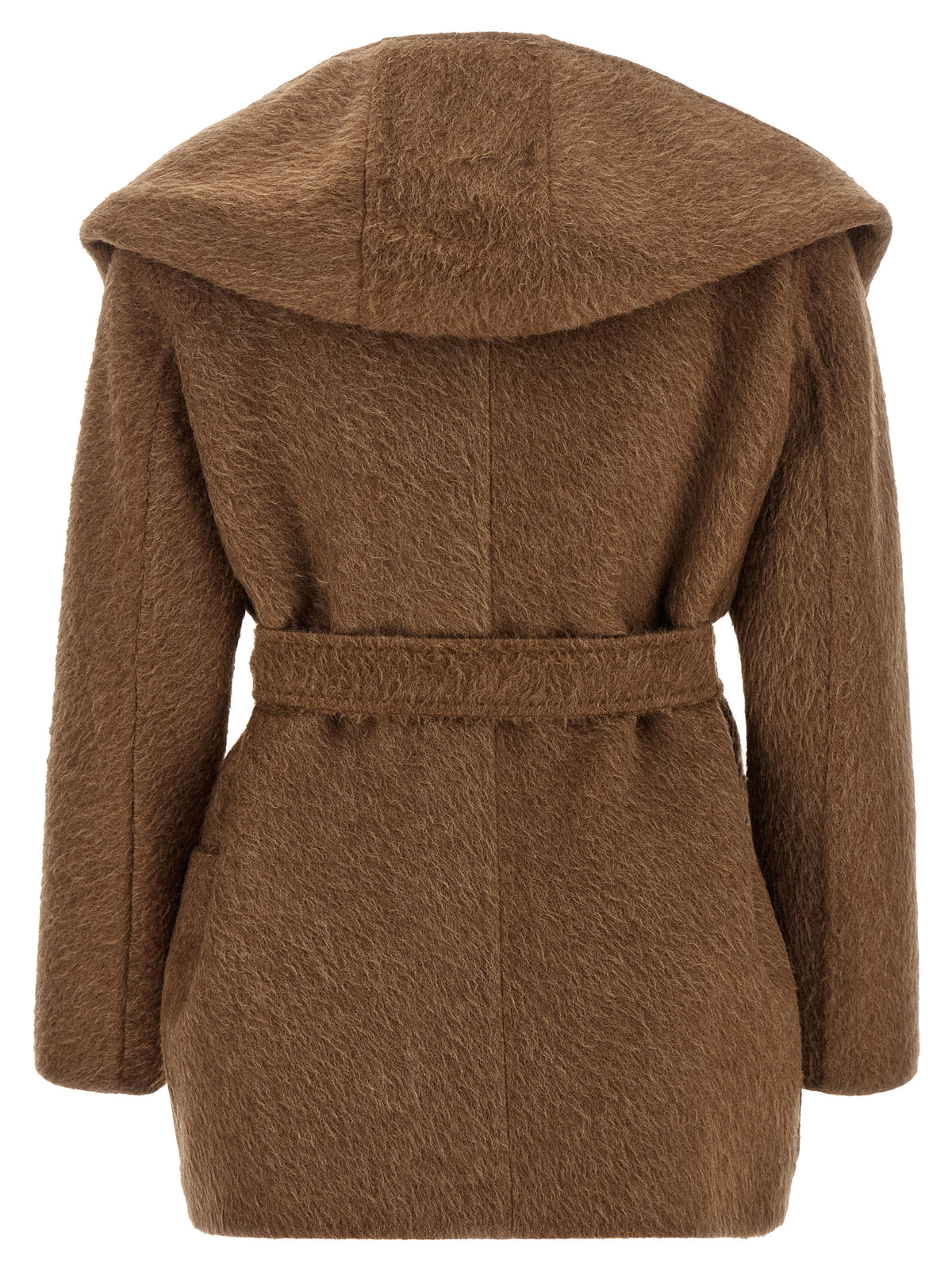 Max Mara Cappotto Golf marrone in pelo di cammello e mohair