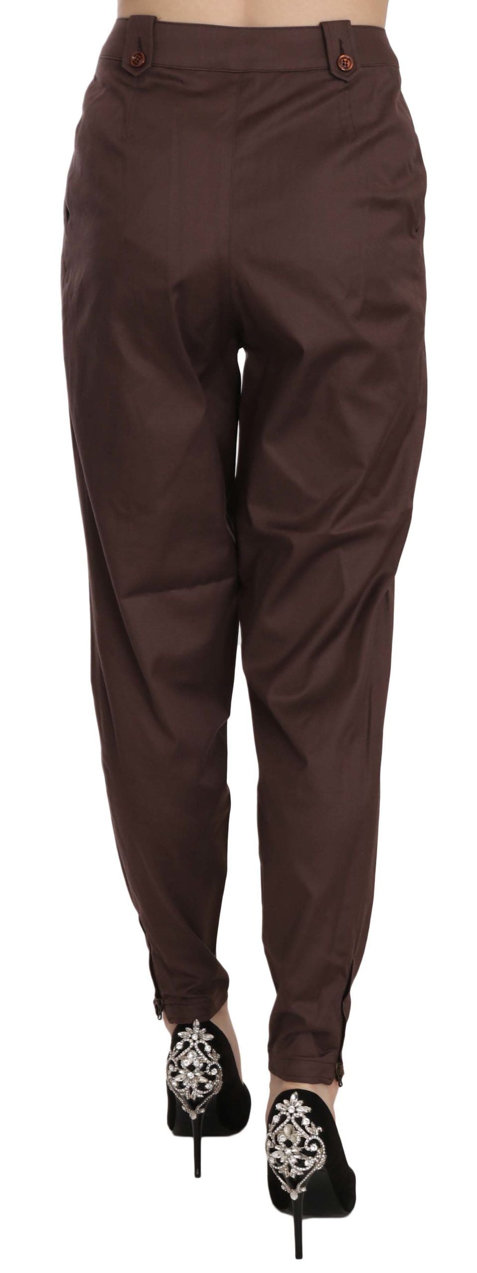 Just Cavalli Braun hoch taillierte, formelle Hose Hose