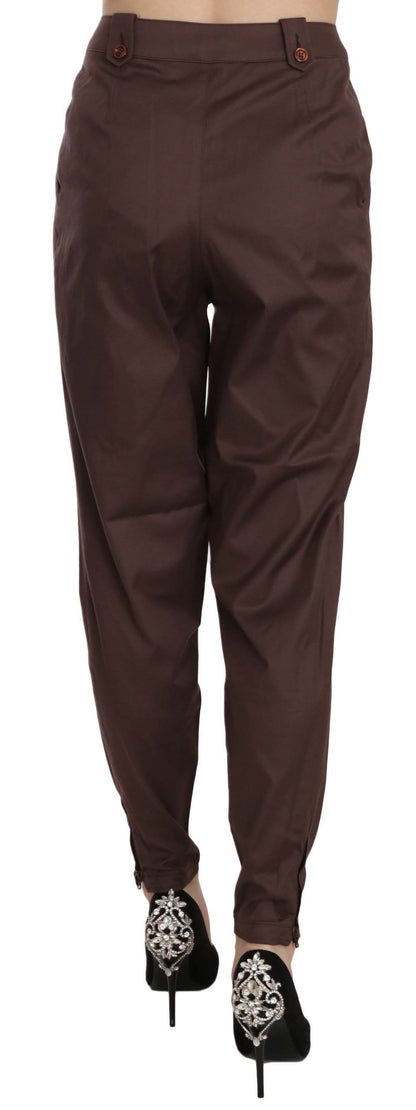 Just Cavalli Braun hoch taillierte, formelle Hose Hose