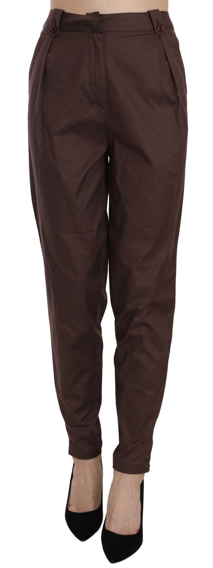 Just Cavalli Braun hoch taillierte, formelle Hose Hose