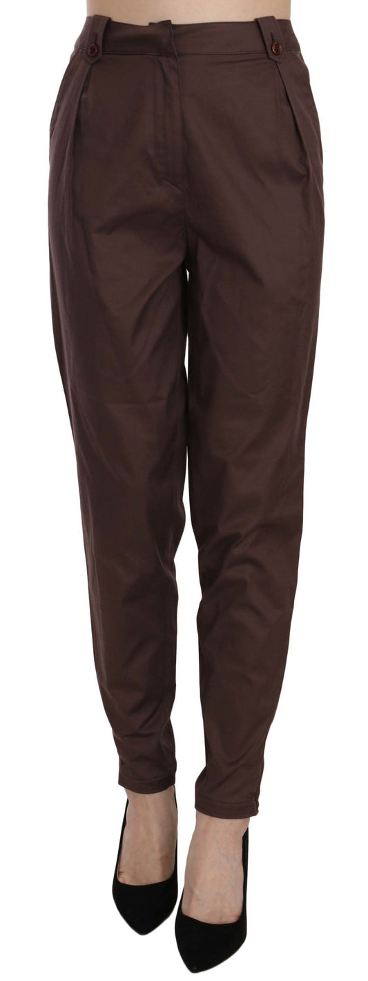 Just Cavalli Braun hoch taillierte, formelle Hose Hose