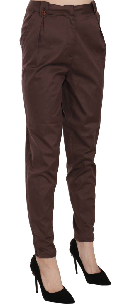 Just Cavalli Braun hoch taillierte, formelle Hose Hose