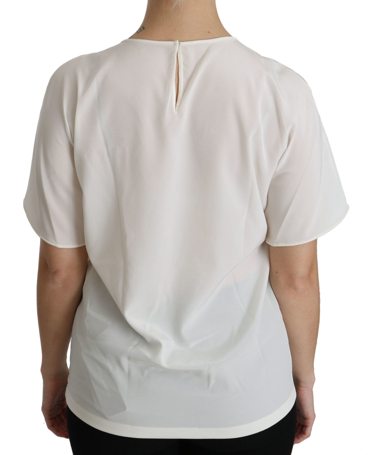Dolce & Gabbana #DGFamily Blusa Bianca con Patch in seta