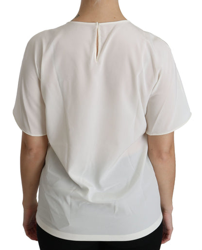 Dolce & Gabbana #DGFamily Blusa Bianca con Patch in seta
