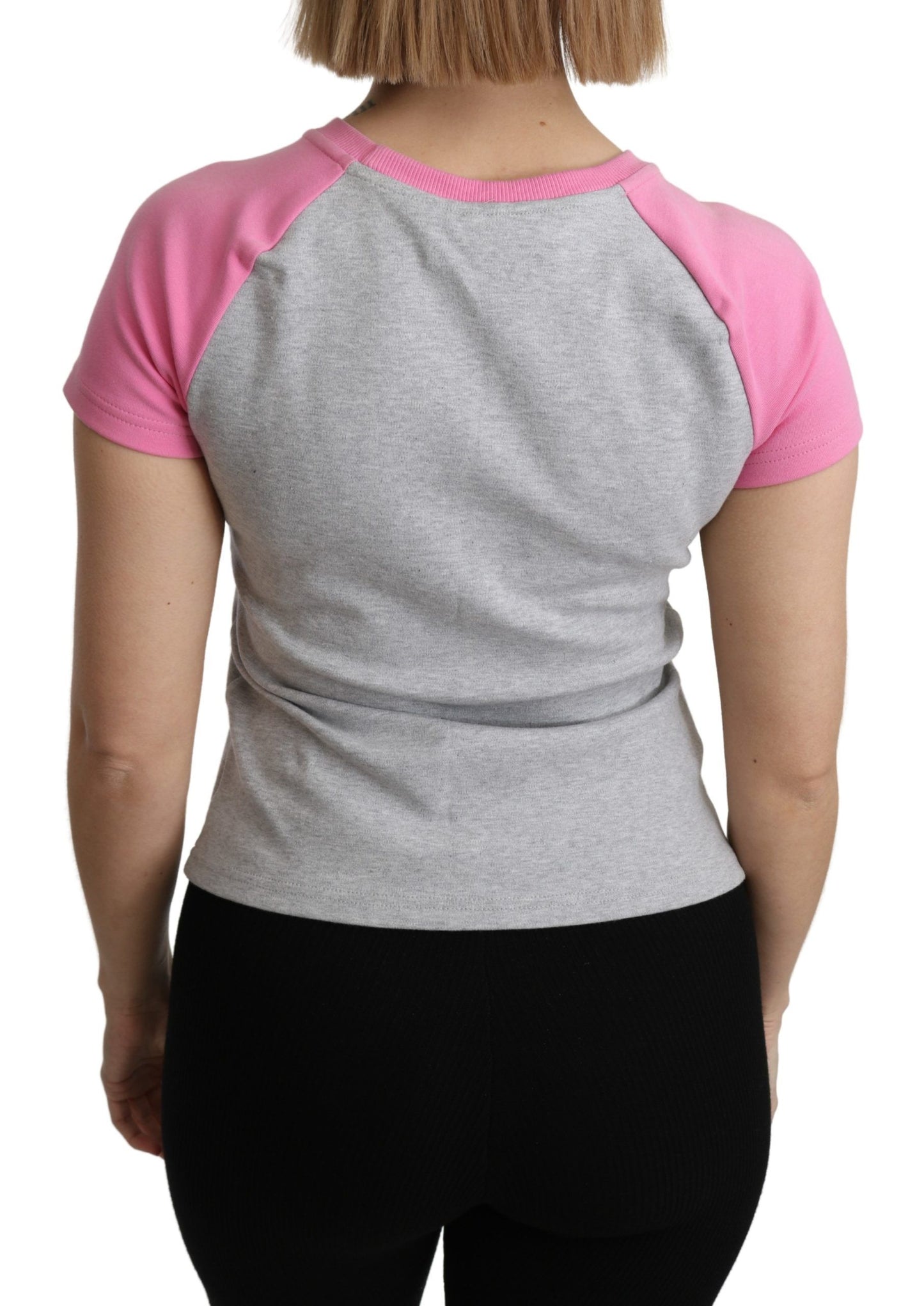 Moschino Graues und rosa Baumwoll-T-Shirt My Little Pony Top