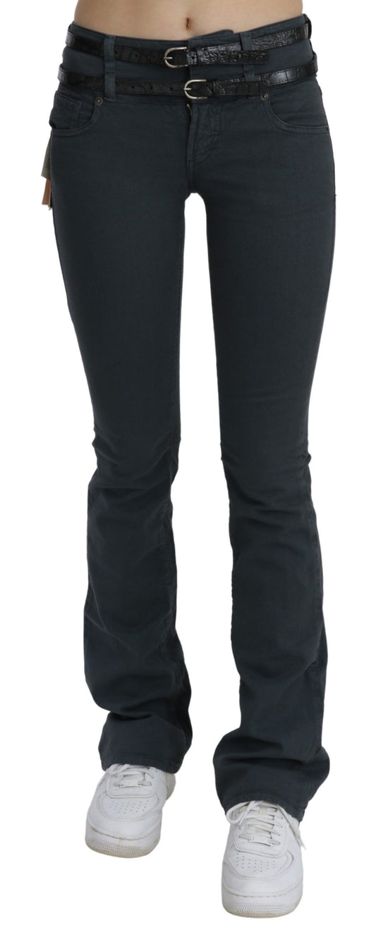 John Galliano Graue Slim Flared Jeans