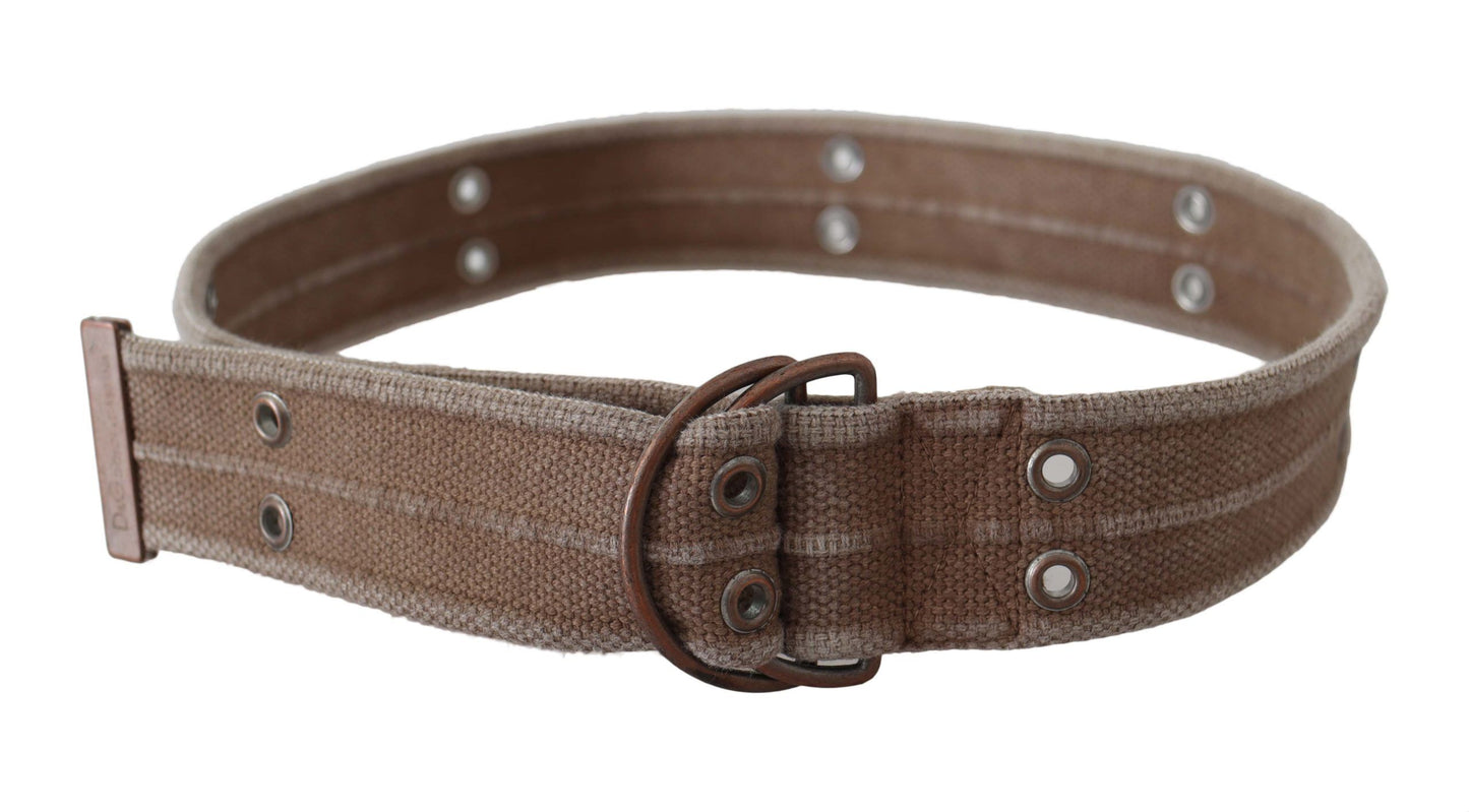 Dolce & Gabbana Beige Leder Logo Gürtel Sling Cintura Schnalle Gürtel