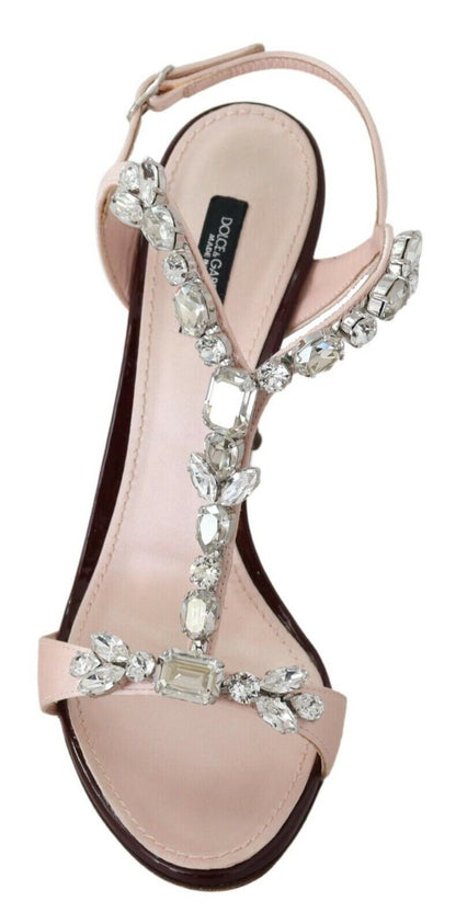 Dolce & Gabbana Rosa Kristalle Heels Keira Sandalen