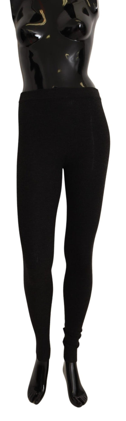 Dolce & Gabbana Graue Kaschmirstrumpfhose Strümpfe Strumpfhosen Socken