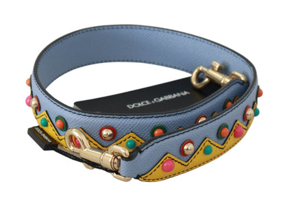 Dolce & Gabbana Blaue Handtasche Accessoire Schulterriemen Leder