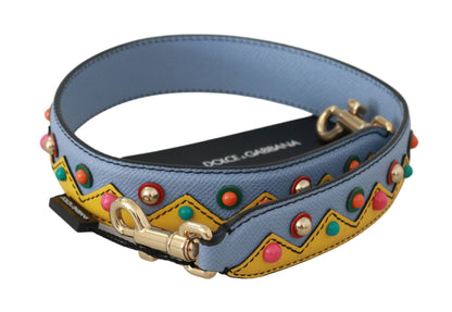 Dolce & Gabbana Blaue Handtasche Accessoire Schulterriemen Leder