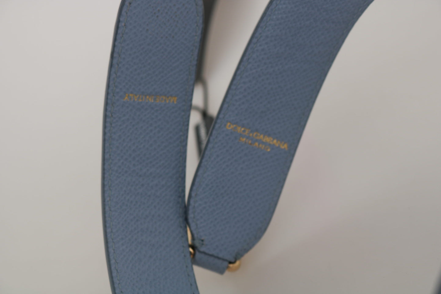 Dolce & Gabbana Blaue Lederhandtasche Accessoire Schulterriemen