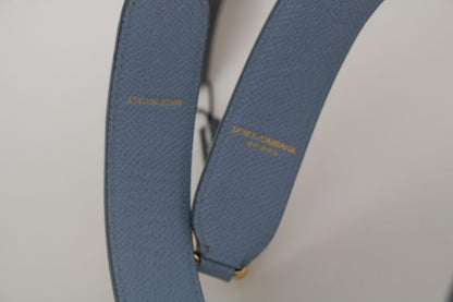 Dolce & Gabbana Blaue Lederhandtasche Accessoire Schulterriemen