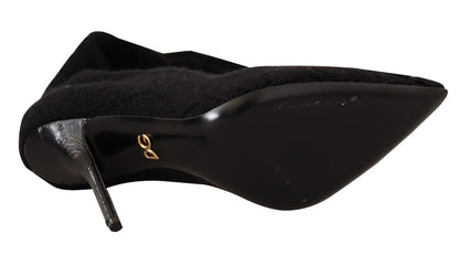 Dolce & Gabbana Schwarze Stretch-Socken Kniestrümpfe Schuhe