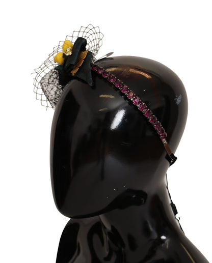 Dolce & Gabbana Lila Kristall Diadem Stirnband Zitronen Sizilien Tiara
