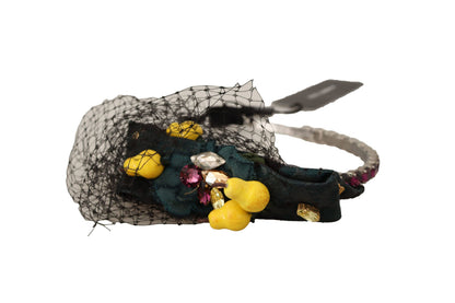 Dolce & Gabbana Lila Kristall Diadem Stirnband Zitronen Sizilien Tiara