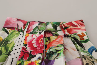Dolce & Gabbana Multicolor Hohe Taille Hot Pants Shorts