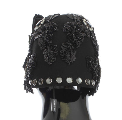 Dolce & Gabbana Schwarz Kristall Gold Kirschen Brosche Hut