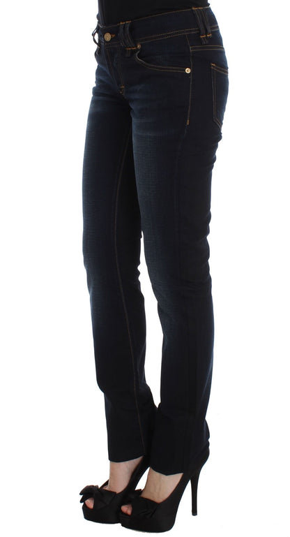John Galliano Blaue Waschung Baumwolle Slim Fit Jeans