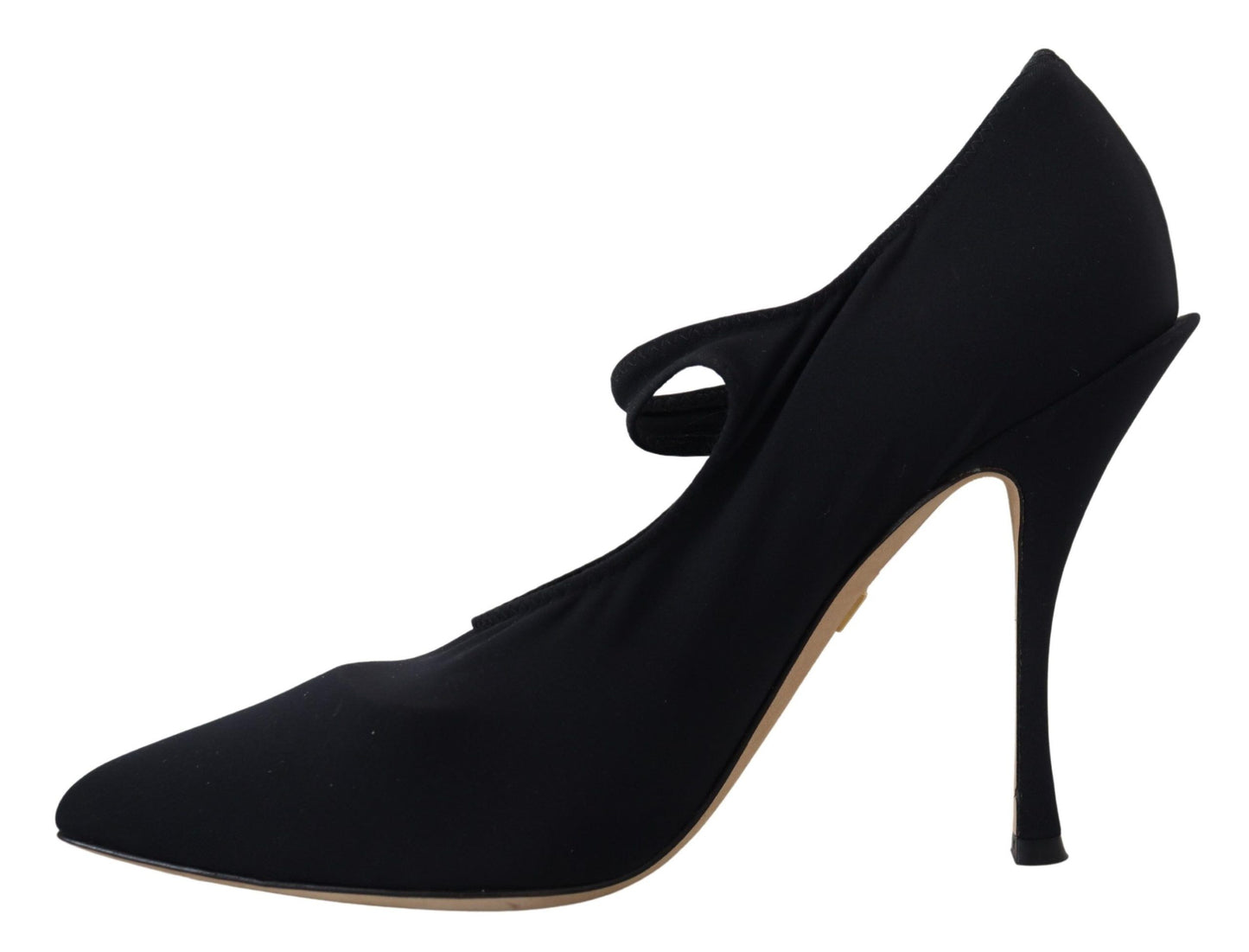 Dolce & Gabbana Schwarze Socken Stretch Crystal Pumps Schuhe
