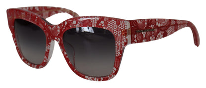 Dolce & Gabbana Rote Spitze Acetat Rechteck Shades DG4231F Sonnenbrille