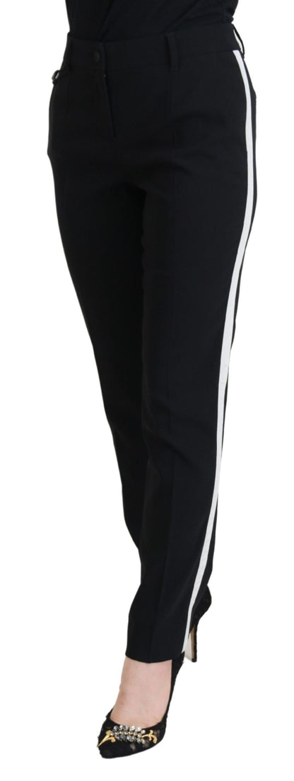 Dolce & Gabbana Schwarze Hosen mit hoher Taille für Frauen