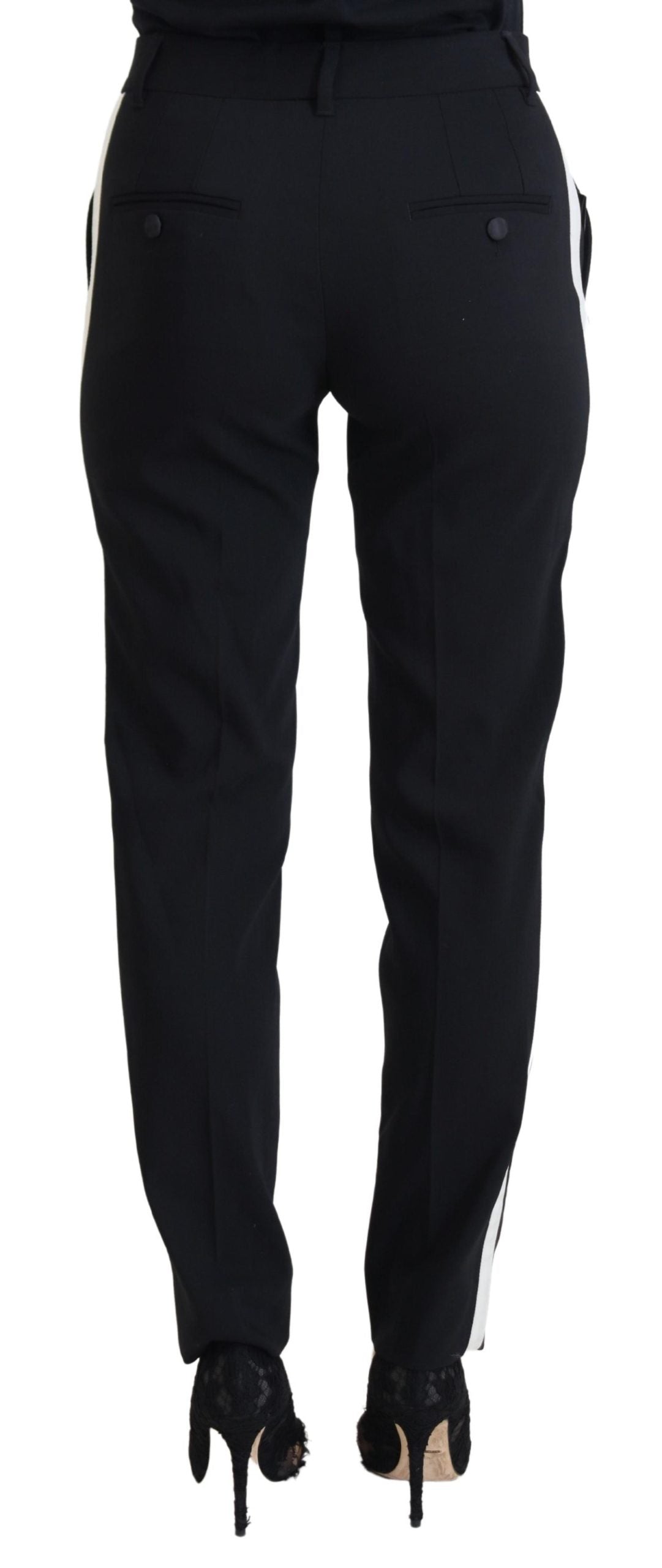 Dolce & Gabbana Schwarze Hosen mit hoher Taille für Frauen