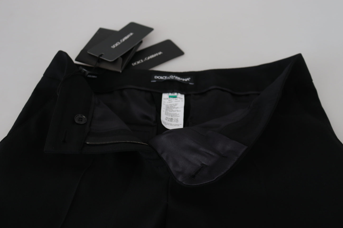 Dolce & Gabbana Schwarze Hosen mit hoher Taille für Frauen