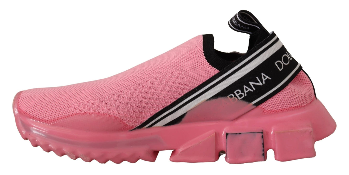 Dolce & Gabbana Rosa Low Top Slip On Casual Sorrento Turnschuhe