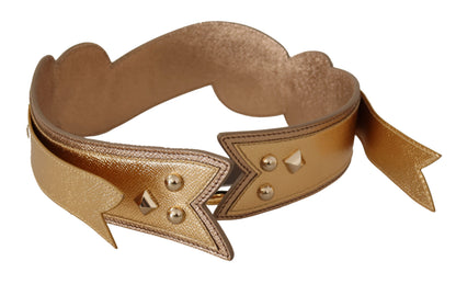 Dolce & Gabbana Gold Leder LOVE Patch Tasche Schulterriemen