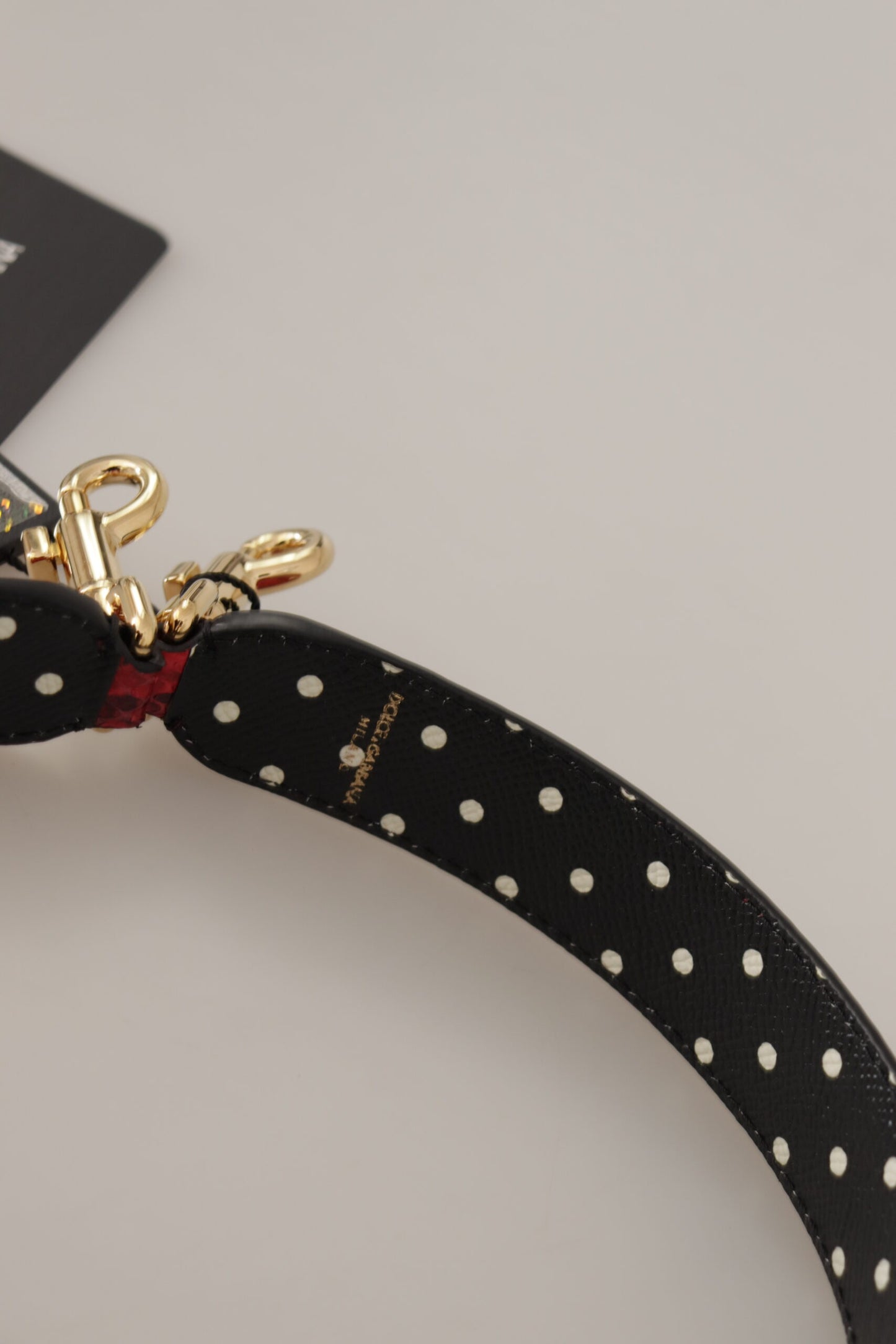 Dolce & Gabbana Rotes Pythonleder mit Kristallen Beidseitig tragbarer Schulterriemen