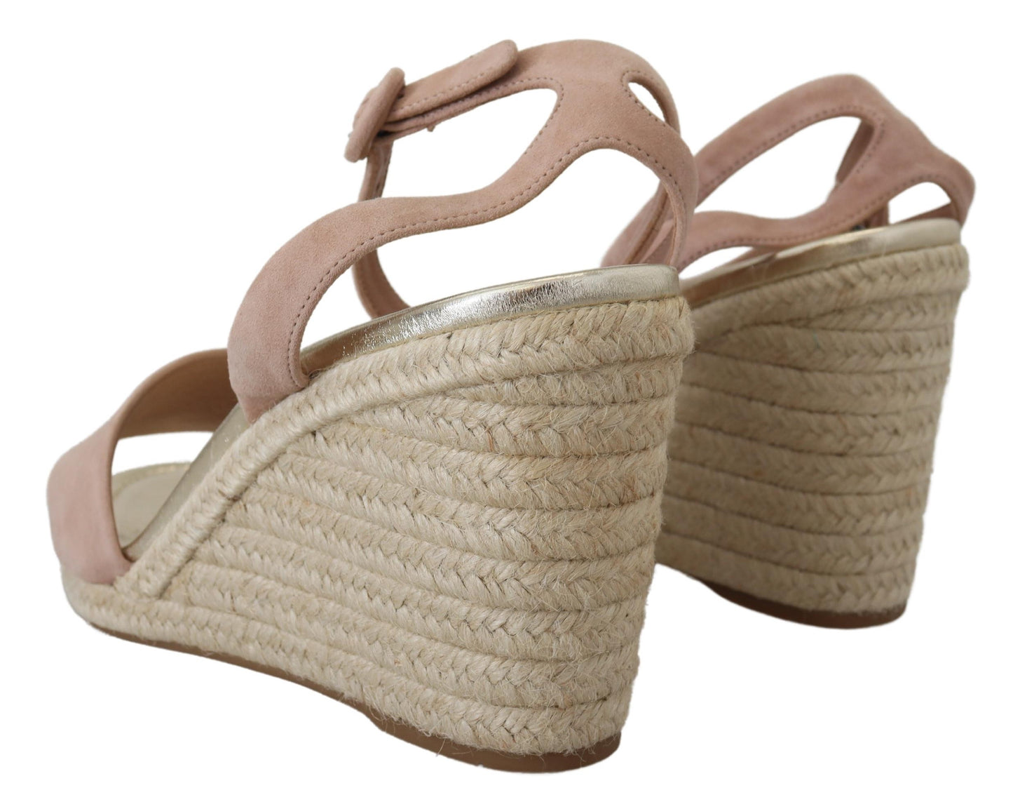 Prada Rosa Wildleder-Sandalen mit Knöchelriemen