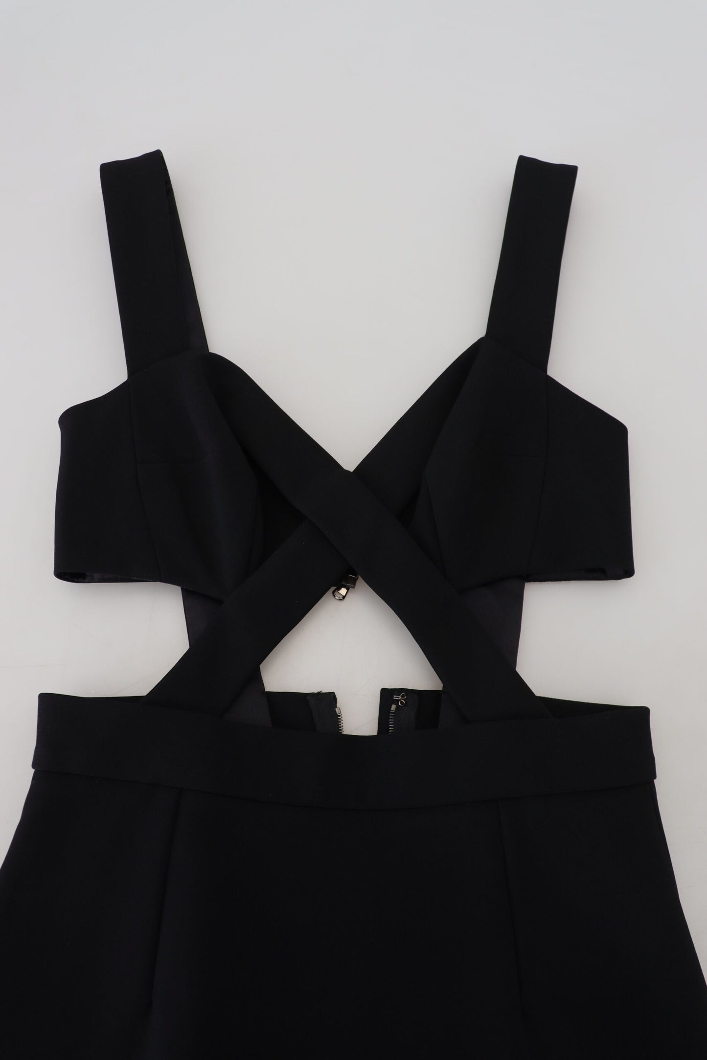 Dolce & Gabbana Schwarzes Bodycon-Etui-Midikleid aus Viskose
