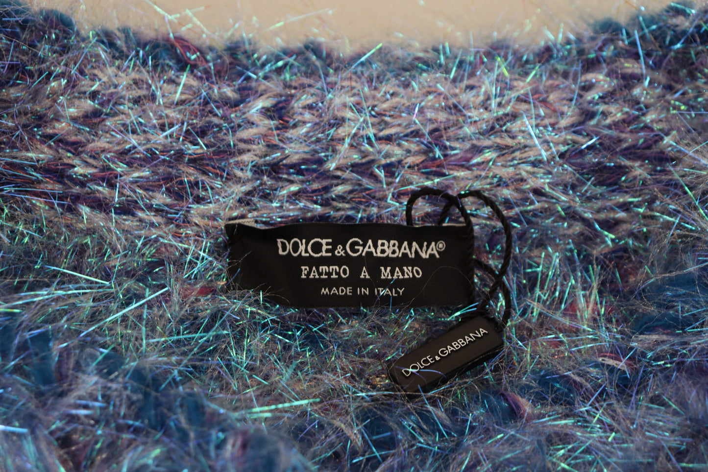 Dolce & Gabbana Multicolor Polyester Fransen Mantel Jacke