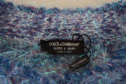 Dolce & Gabbana Multicolor Polyester Fransen Mantel Jacke