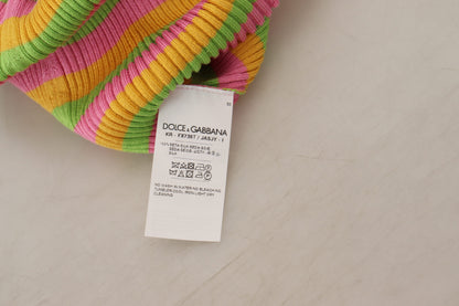 Dolce & Gabbana Multicolor Seidenweste Pullover Tank Top