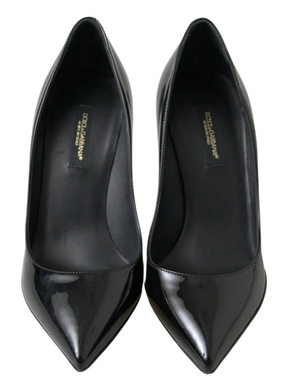Dolce & Gabbana Schwarze Lackleder-Pumps mit hohem Absatz