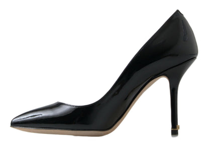 Dolce & Gabbana Schwarze Lackleder-Pumps mit hohem Absatz