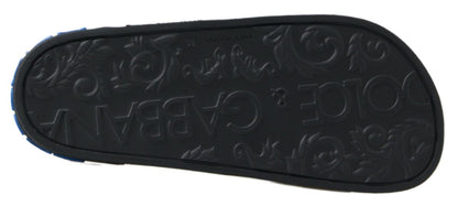 Dolce & Gabbana Schwarz Rutschen Sandalen Strand Saint Barth Schuhe