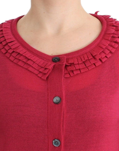 John Galliano Rosa Wollstrickjacke